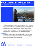 Investigating Travel Behavior and Air Quality in Northern Utah Brief