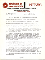Department of Transportation News Urban Mass Transportation Administration UMTA 7533
