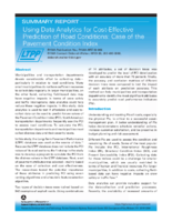 Using Data Analytics for CostEffective Prediction of Road Conditions  Case of The Pavement Condition Index  summary report