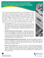 Top 10 Characteristics of a Successful State Highway Safety Improvement Program