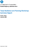 Texas Resilience and Planning Workshop Summary Report