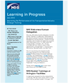 Learning in Progress Improving the Performance of the Transportation Industry Through Training  July 2012
