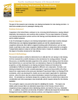 CostSharing Mechanisms for RideSharing Research Brief