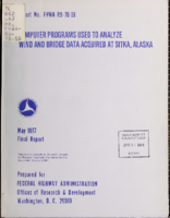 Computer programs used to analyze wind and bridge data acquired at Sitka Alaska