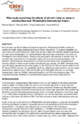 Pilot Study Examining the Effects of Aircraft Noise on Sleep in Communities Near Philadelphia International Airport