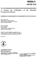 A System for Calibration of the Marshall Compaction Hammer