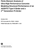 Finite element analysis of ultrahigh performance concrete  modeling structural performance of an AASHTO type II girder and a 2nd generation pigirder