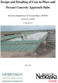Design and Detailing of CastinPlace and Precast Concrete Approach Slabs