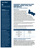Pavement Preservation How Arizona Texas Utah and New Mexico EDC4 PeertoPeer Exchanges