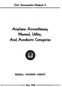 CAM 3 Airplane Airworthiness Normal Utility And Acrobatic Categories 1962