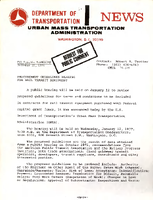 Department of Transportation News Urban Mass Transportation Administration UMTA 76138 Procurement Guidelines Hearing for Rail Transit Equipment