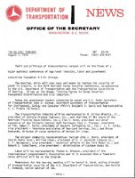 Department of Transportation News Releases August 1974