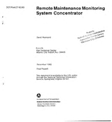 Remote Maintenance Monitoring System Concentrator