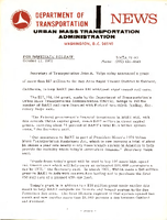 Department of Transportation News Urban Mass Transportation Administration UMTA 7281