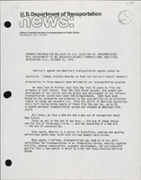 Remarks Prepared for Delivery by US Secretary of Transportation Neil Goldschmidt to the NortheastMidwest Congressional Coalition