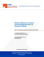 Resilient Modulus of CoarseGrained Subgrade Soils for Pavement Design