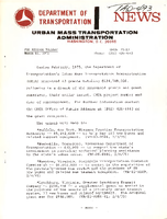 Department of Transportation News Urban Mass Transportation Administration UMTA 7519