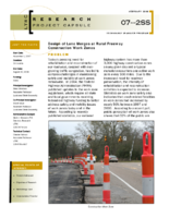 Design of Lane Merges at Rural Freeway Construction Work Zones Project Capsule