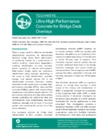 UltraHigh Performance Concrete for Bridge Deck Overlays
