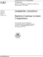 Domestic Aviation Barriers Continue to Limit Competition