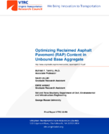 Optimizing Reclaimed Asphalt Pavement RAP Content in Unbound Base Aggregate