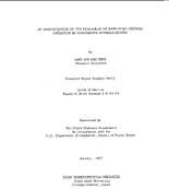 An Investigation of the Feasibility of Improving Freeway Operation by Staggering Working Hours