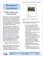 MoDOT Work Zone Speed Study Summary
