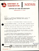 Remarks by US Secretary of Transportation John A Volpe to the Greensboro Chamber of Commerce