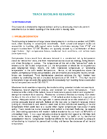 Track buckling research