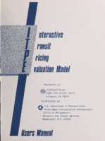 Interactive Transit Pricing Evaluation Model Users Manual