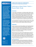 PerformanceBased Brake Testers  Round Robin Study