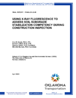 Using XRay Fluorescence to Assess Soil Subgrade Stabilization Competency During Construction Inspection