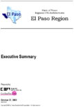 State of Texas Regional ITS Architectures El Paso Region Executive Summary