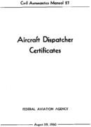 CAM 27 Aircraft Dispatcher Certificates 1960