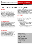 06735 Best Practices for TxDOT on Handling Wildfires Summary