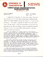 Department of Transportation News Urban Mass Transportation Administration UMTA 7681