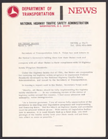 NHTSA News Releases MarchApril 1971