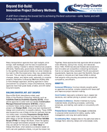 Beyond BidBuild Innovative Project Delivery Methods