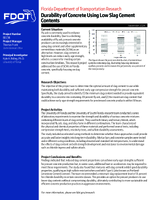 Durability of Concrete Using Low Slag Cement Contents Brief