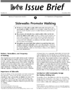 Sidewalks Promote Walking