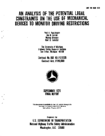 An Analysis of the Potential Legal Constraints on the Use of Mechanical Devices to Monitor Driving Restrictions