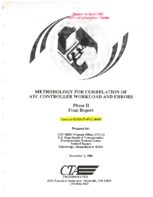 Methodology for Correlation of ATC Controller Workload and Errors Phase II Final Report