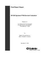 Final phase II report  SR 395 Spokane FY99 earmark evaluation