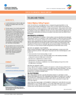 Tolling and Pricing Federal Highway Tolling Programs