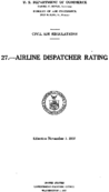 Part 27 Airline Dispatcher Rating