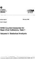IVHS Countermeasures for RearEnd Collisions Task 1 Vol II Statistical Analysis