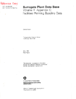 Surrogate Plant Data Base Volume II Appendix C Facilities Planning Baseline Data