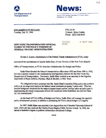 New York Transportation Official Named to Top Policy Position in Federal Transportation Administration