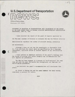 Statement of Secretary of Transportation Neil Goldschmidt on the Report of the Blue Ribbon Panel on Federal Aviation Administration Certification Procedures