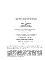 Experimental Study of Two Prestressed Steel Beam Concrete Slab Bridge Units 1987